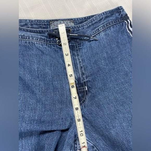 Vintage Breaker Jeans Y2K Wide Leg Denim Pants Stripe Side Size 9/10 - Picture 5 of 17